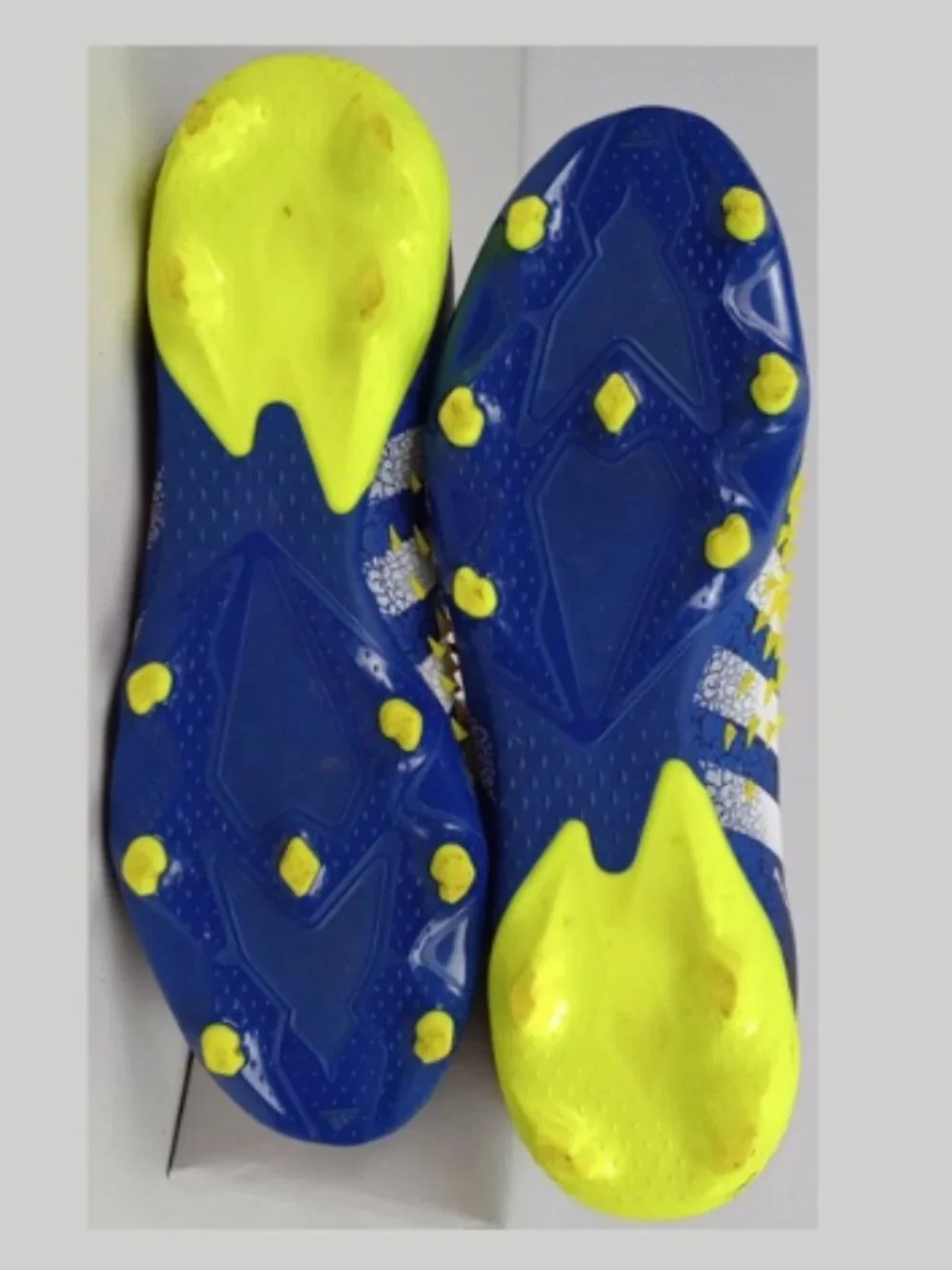 Adidas‎ Mens 11 Predator Demonskin Neon Green Blue Black Football Soccer Cleats
